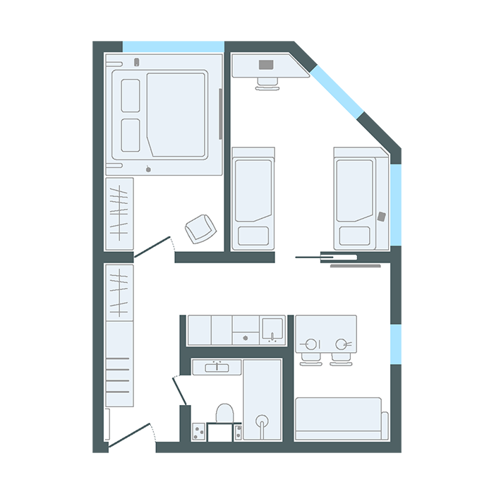 ЖК «Life Apart Октябрьская», СПб | Апарт-отель «Лайф Апарт Октябрьская» на первой линии Невы